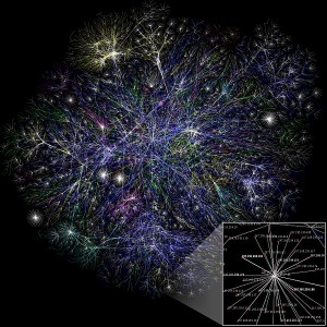 Visualization of the internet. Public domain.