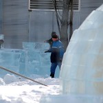 Large igloo under construction for a winter festival in Montreal. Photo: Abdou W., Creative Commons, some rights reserved