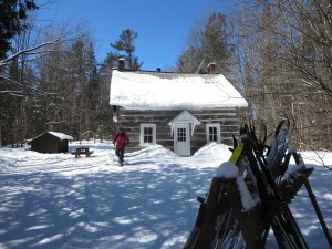 Herridge Cabin, one of many rustic shelters scattered among ski and snowshoe trails in Gatineau Park. Photo: Lucy Martin