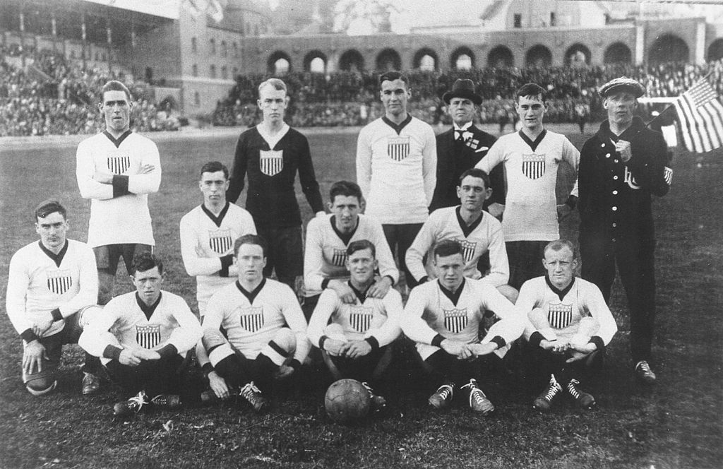 First official US soccer team, 1916. Photo via Wikipedia.