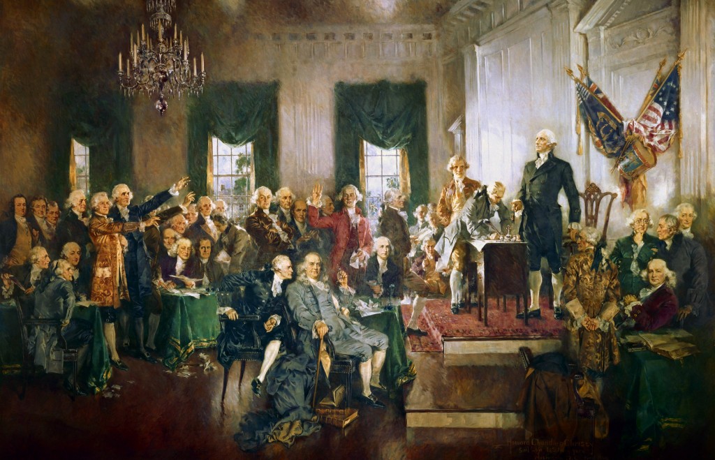 Scene at the Signing of the Constitution of the United States, by Howard Chandler Christy