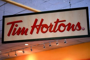 A typical Tim Hortons store sign, known across Canada. Photo: Creative Commons, some rights reserved