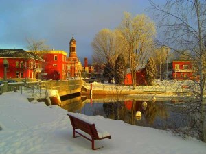 North Country downtown: Saranac Lake on Christmas Day, but it could just as easily be after a "May surprise." Archive Photo of the Day: Tom Dudones