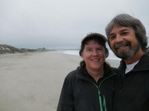 Up next: more Pacific Ocean. Lucy Martin and Craig Miller in California last fall.
