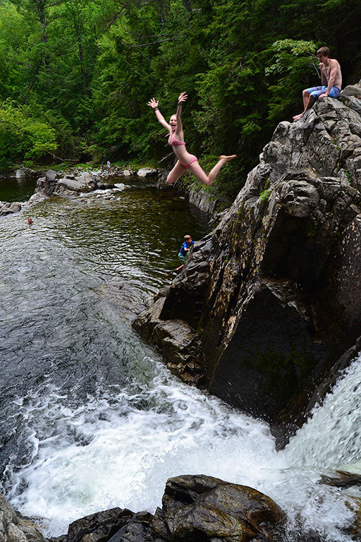 Today's Photo of the Day. Waterfall plunge at Split Rock Falls, Elizabethtown, NY. Photo: Norman Taber