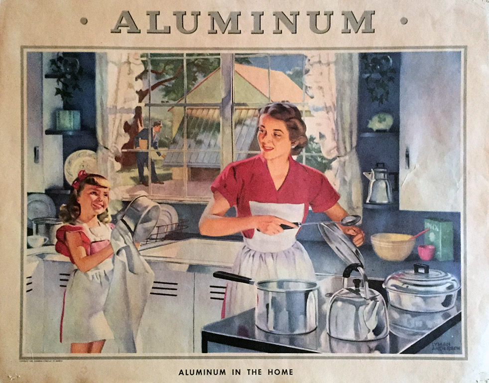 "Aluminum in the Home," industrial poster. Artist: Lyman Anderson. Aluminum Company of America, 1948