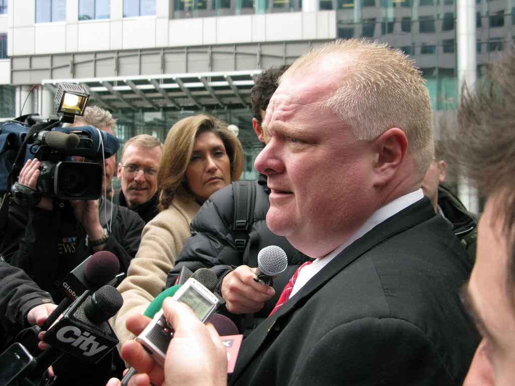Toronto Mayor Rob Ford speaking to the press in 2011. Photo: West Annex News, Creative COmmons, some rights reserved