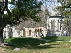 "The Abbey."  Mackenzie King built the structure from ruins of other buildings as a place for his own spiritual reflection.  It's popular for picnics now too.  Photo by James Morgan.