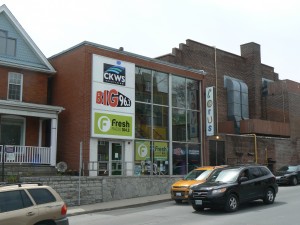 The CKWS-TV and radio building in downtown Kingston.  The stations are all owned by Toronto-based Corus Entertainment.  Photo by James Morgan
