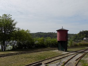 The old water tower for the Wakefield tourist train steam engine.  Photo by James Morgan