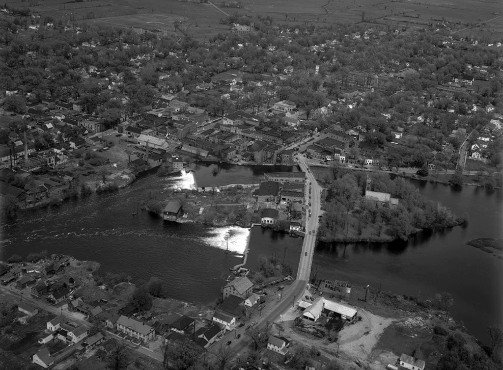 Aerial photo, Village of Potsdam, NY. May 17, 1946. Photo: New York State Archives Digital Collections