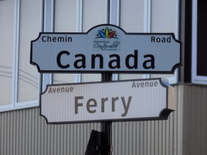 Canada Road leads to the United States in Edmundston.  Photo by James Morgan