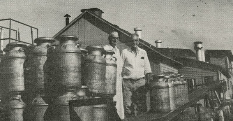 Lloyd Storie (left) and James Matteson at Philadelphia Milk Producers Co-op before its closing in the late 60s. photo: Philadelphia Historical Society Museum, donor Roy Riechle 