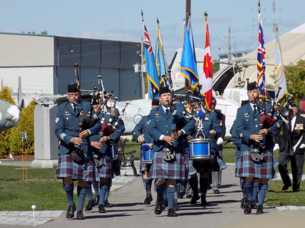 The 8 Wing (CFB Trenton) Pipes and Drums began the 2016 Ad Astra Ceremony.  Photo by James Morgan