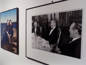 Former Prime Minister Jean Chretien and his wife Aline are in the photo at the left.  The photo at the right is of Pierre Trudeau, John Turner, and Jean Chretien.  All three served as Prime Minister, and Jean-Marc Carisse was their official photographer.  Photo by James Morgan