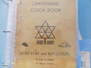 Cover of the Portage la Prairie, Manitoba Boy Scouts Centennial Cookbook.  Photo: James Morgan