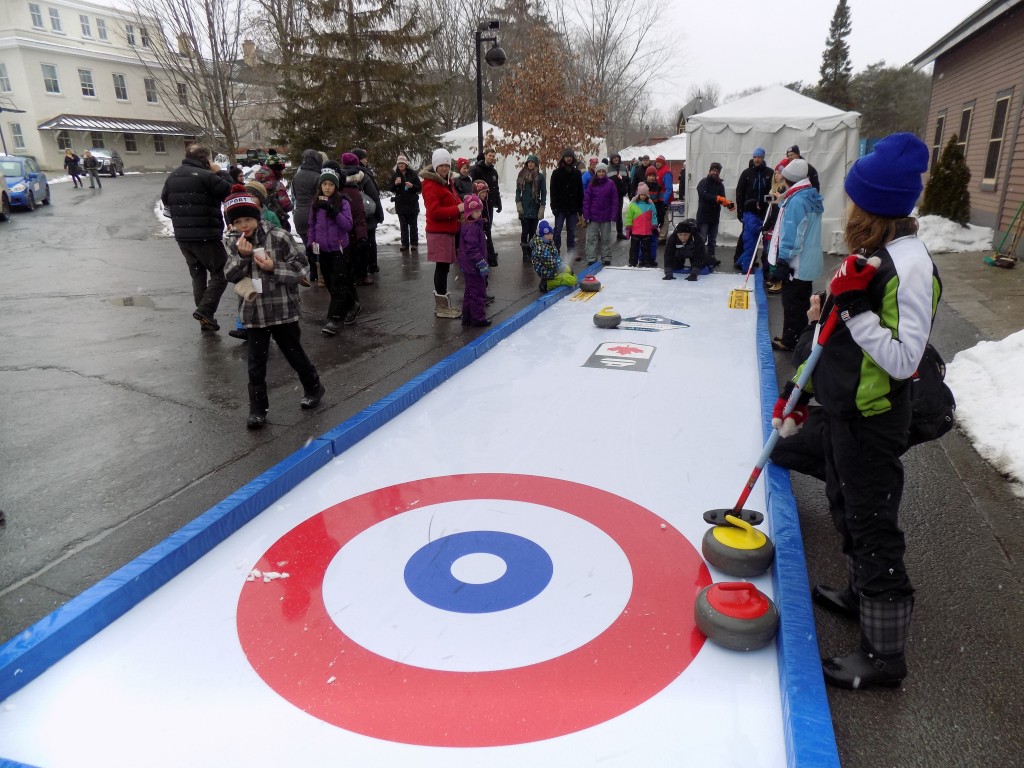 A small curling rink, supervised by members of the Manotick Curling Club.  Photo: James Morgan