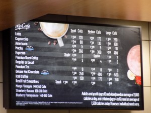 Hot drinks at McDonald's have fewer calories than soft drinks.  Photo: James Morgan