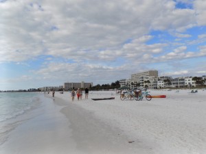 The powdery white sand of Siesta Key Beach near Sarasota, Florida.  Photo: James Morgan