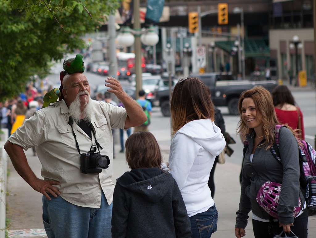 The "Parrot Man" of Ottawa. Photo: Asif A. Ali, Creative Commons, some rights reserved