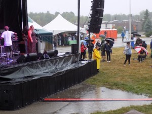 The only real problems at the Front Yard Shindig were the rain.  A pond began forming in front of the stage.  Photo by James Morgan