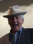 Del McCoury wearing Leigh Gibson’s hat