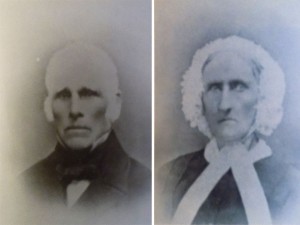 The author's great-great-great grandparents, Col. Robert Land II (1772-1867), and wife, Hannah Horning (1777-1878). They were Loyalists from Pennsylvania who settled in Upper Canada. Photo: James Morgan, from Brown, Dorothy I, A Loyalist's Legacy: The Family of Robert Land. Mississauga, ON, 1985.