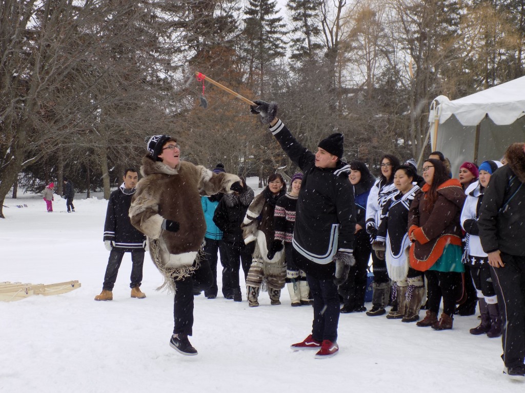 A traditional Inuit game from Nunavut Territory in Canada's arctic.  Photo: James Morgan