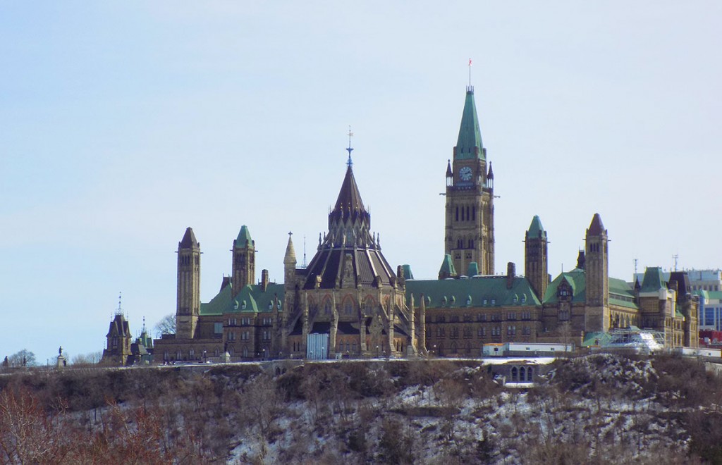     Parliament Hill, seen from across the Ottawa River in Gatineau, Quebec. The Conservatives currently form the Official Opposition in the House of Commons. Photo: James Morgan