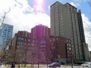     High rises: The main residence complex at the University of Ottawa. Photo: James Morgan