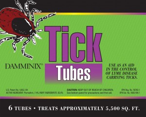Damminix works to control ticks by infusing cotton balls with tick-killing permethrin. Mice will take the cotton balls to use in bedding.