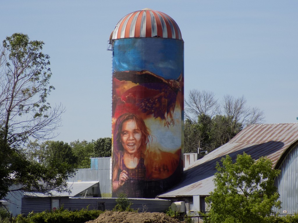 "Hope for Unity" by Montreal artists Lacy Jane and Layla Folkmann is on the silo at Jeannette Mongeon and Michel Dignard's farm at St. Guillaume Street in Embrun.  The mural can be seen from 9:00am to 5:00pm daily.  Photo: James Morgan