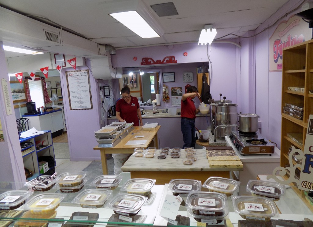 The assembly line at Penny's Fudge Factory.  Photo: James Morgan