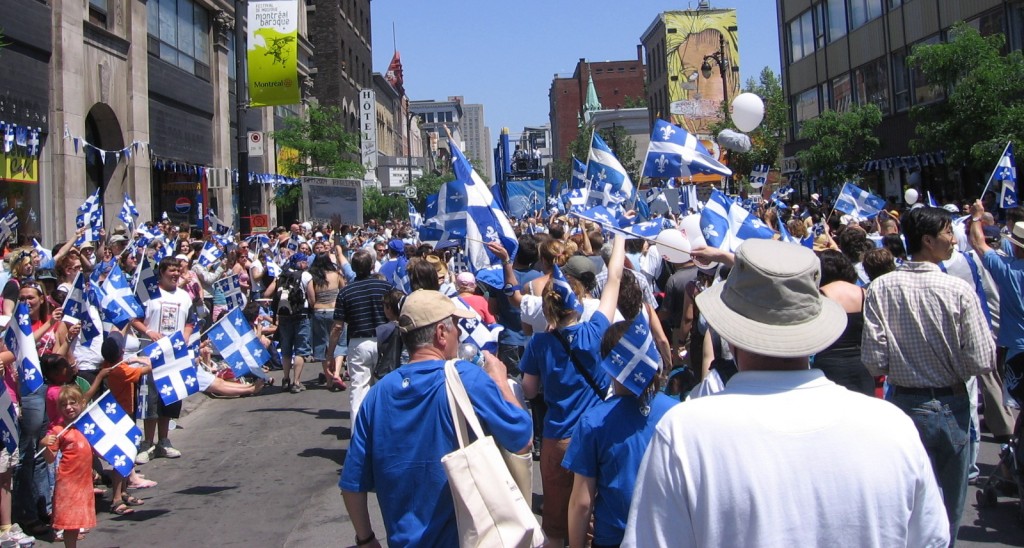 Fête nationale du Québec celebrations in Montreal, 2006. Photo: Montrealais, Creative Commons, some rights reserved