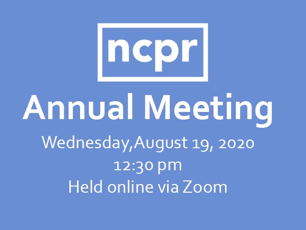 NCPR Annual Meeting, Wednesday, August 19, 12:30 pm « The NCPR ...