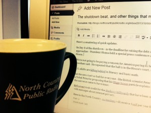 Posting to the blog is a coffee-fueled process.