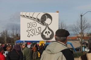 Olympia, Washington. Keystone XL Pipeline protest Feb. 2013. Image by Brylie Oxley